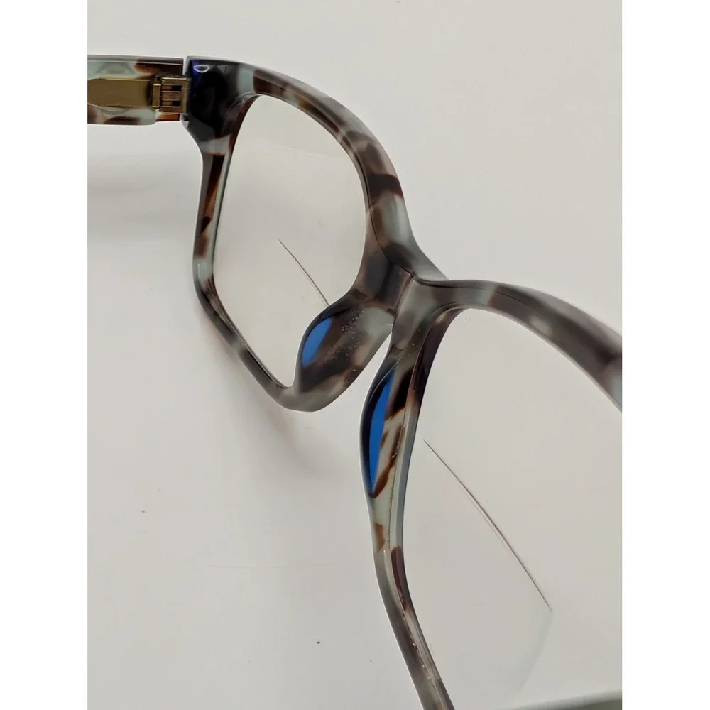 Tory Burch TY2080 Eyeglasses Frames Only Blue Tortoise Full Rim Gold Logo 53mm